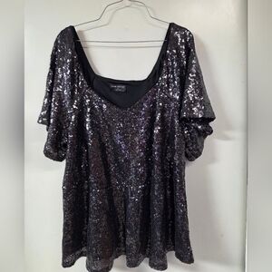 Lane Bryant Elegant Black Top